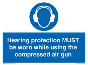 MP10064: Hearing protection MUST be worn while using the compressed air gun