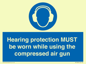 MP10064: Hearing protection MUST be worn while using the compressed air gun