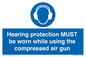 MP10064: Hearing protection MUST be worn while using the compressed air gun