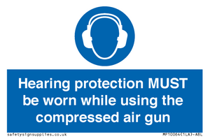 MP10064: Hearing protection MUST be worn while using the compressed air gun