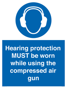 MP10064: Hearing protection MUST be worn while using the compressed air gun