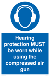 MP10064: Hearing protection MUST be worn while using the compressed air gun