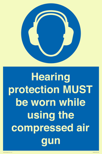 MP10064: Hearing protection MUST be worn while using the compressed air gun