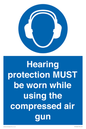 MP10064: Hearing protection MUST be worn while using the compressed air gun