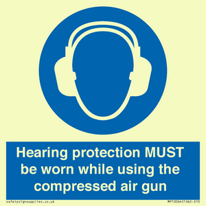 MP10064: Hearing protection MUST be worn while using the compressed air gun