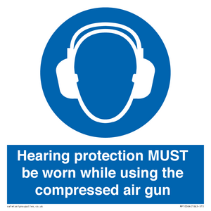 MP10064: Hearing protection MUST be worn while using the compressed air gun