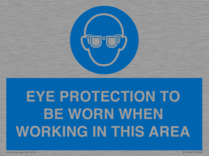 MP10264: EYE PROTECTION TO BE WORN WHEN WORKING IN THIS AREA