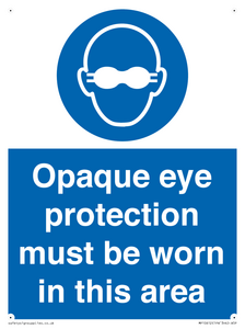 MP10612: Opaque eye protection must be worn in this area