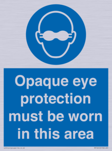 MP10612: Opaque eye protection must be worn in this area