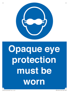 MP10614: Opaque eye protection must be worn