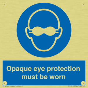 MP10614: Opaque eye protection must be worn