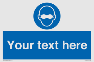 MP10787: Custom Mandatory: Opaque eye protection must be worn