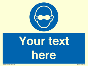 MP10787: Custom Mandatory: Opaque eye protection must be worn