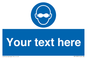 MP10787: Custom Mandatory: Opaque eye protection must be worn