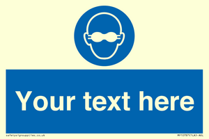 MP10787: Custom Mandatory: Opaque eye protection must be worn