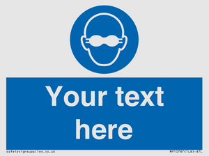 MP10787: Custom Mandatory: Opaque eye protection must be worn