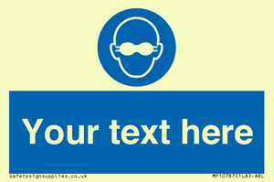 MP10787: Custom Mandatory: Opaque eye protection must be worn