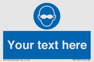 MP10787: Custom Mandatory: Opaque eye protection must be worn