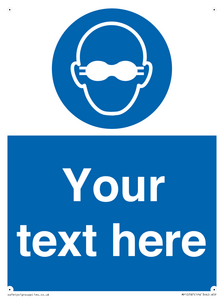 MP10787: Custom Mandatory: Opaque eye protection must be worn