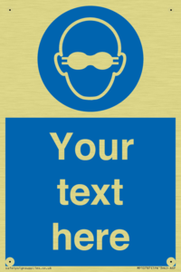 MP10787: Custom Mandatory: Opaque eye protection must be worn