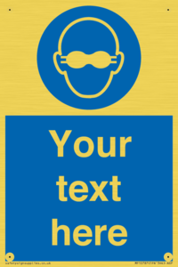 MP10787: Custom Mandatory: Opaque eye protection must be worn