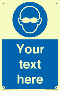 MP10787: Custom Mandatory: Opaque eye protection must be worn