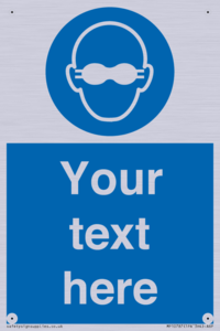 MP10787: Custom Mandatory: Opaque eye protection must be worn