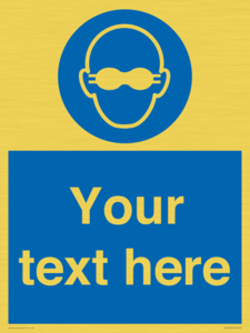 MP10787: Custom Mandatory: Opaque eye protection must be worn