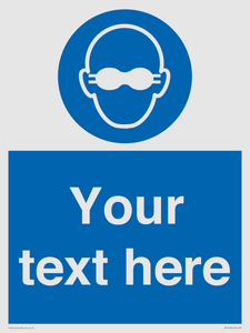 MP10787: Custom Mandatory: Opaque eye protection must be worn