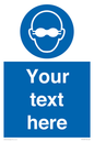 MP10787: Custom Mandatory: Opaque eye protection must be worn