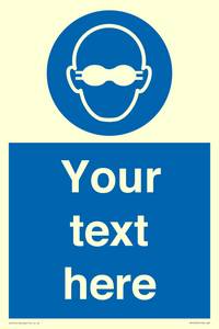 MP10787: Custom Mandatory: Opaque eye protection must be worn