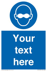 MP10787: Custom Mandatory: Opaque eye protection must be worn