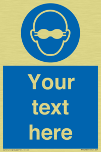 MP10787: Custom Mandatory: Opaque eye protection must be worn