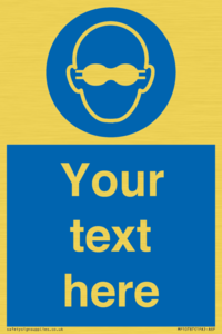 MP10787: Custom Mandatory: Opaque eye protection must be worn