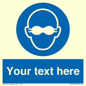 MP10787: Custom Mandatory: Opaque eye protection must be worn
