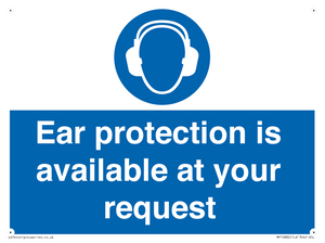 MP10882: Mandatory: Ear protection is available at your request