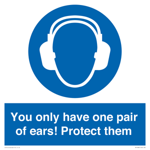 MP10887: Mandatory: You only have one pair of ears! Protect them