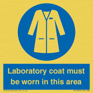 MP12660: Laboratory coat must be worn in this area
