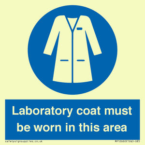MP12660: Laboratory coat must be worn in this area