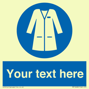 MP12680: Custom Mandatory: Wear laboratory coat