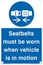MP12785: Seatbelts must be worn when vehicle is in motion