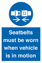 MP12785: Seatbelts must be worn when vehicle is in motion