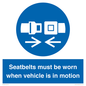 MP12785: Seatbelts must be worn when vehicle is in motion