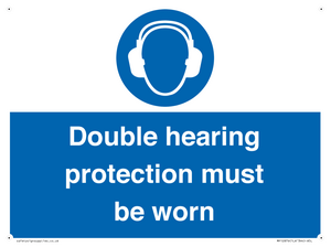 MP12876: Double hearing protection must be worn