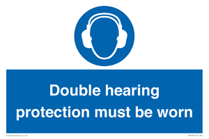 MP12876: Double hearing protection must be worn