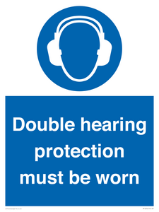 MP12876: Double hearing protection must be worn