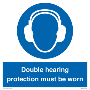 MP12876: Double hearing protection must be worn