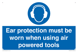 MP14953: Ear protection must be worn when using air powered tools