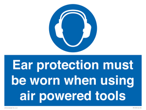 MP14953: Ear protection must be worn when using air powered tools