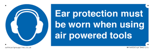 MP14953: Ear protection must be worn when using air powered tools